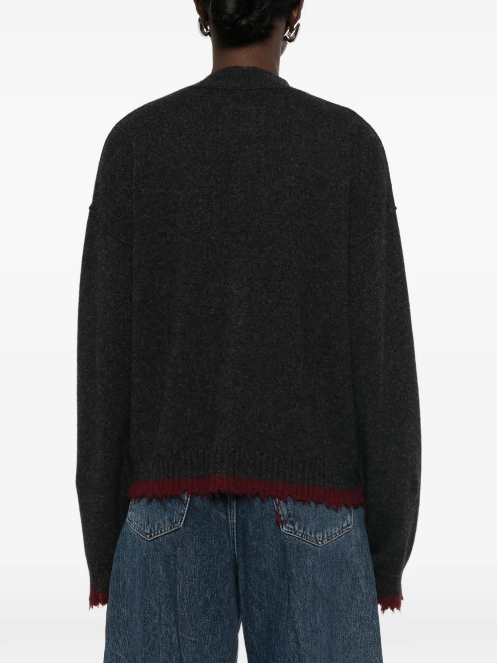 Uma Wang Oversized vest met gerafelde afwerking Grijs