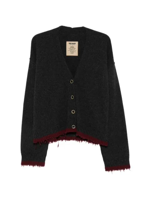 Uma Wang cárdigan oversize con efecto envejecido