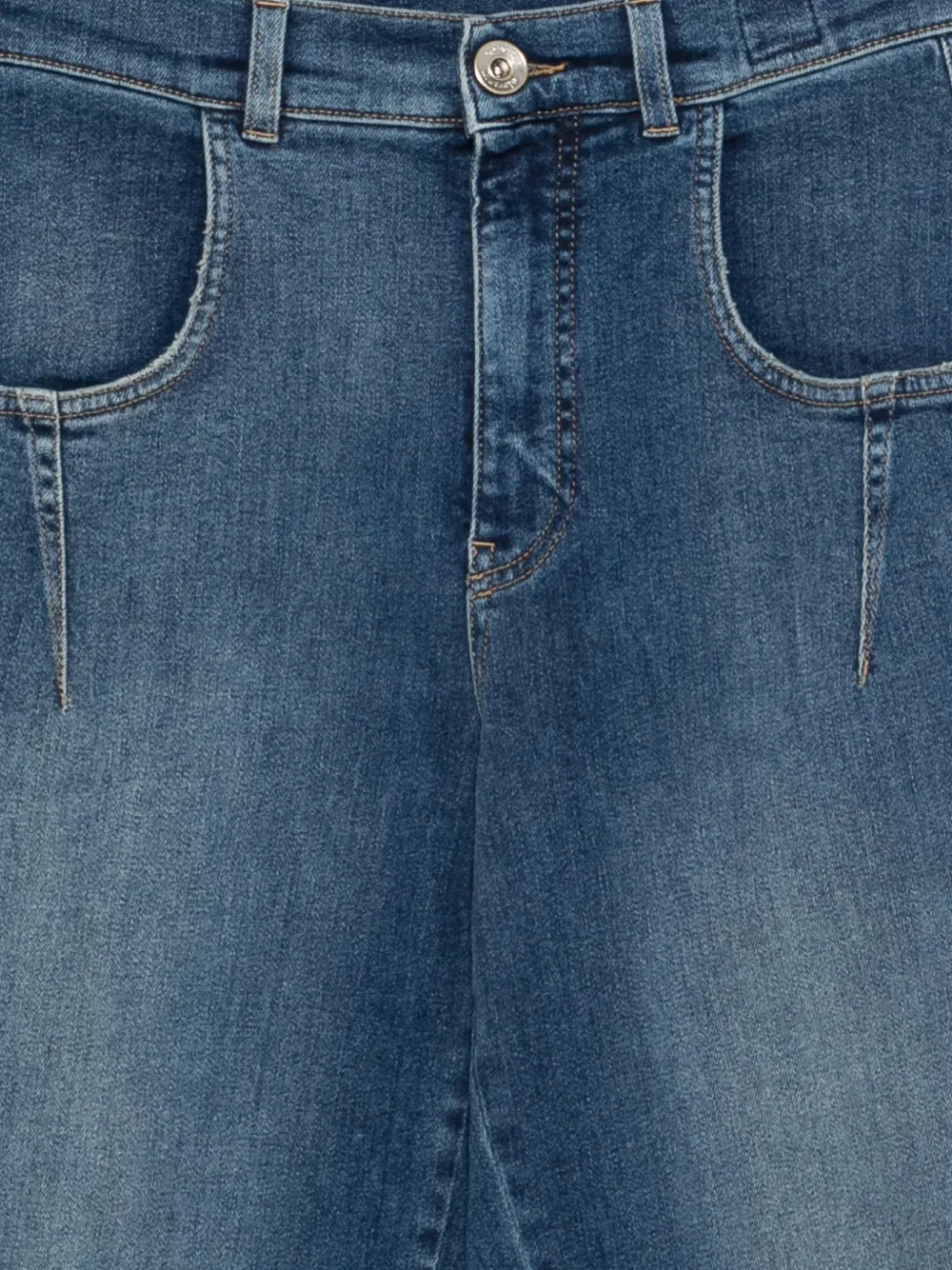 Eleventy Jeans met toelopende pijpen en split Blauw