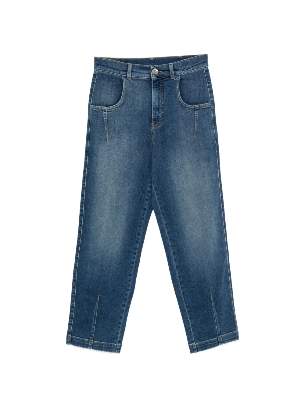 Eleventy Jeans affusolati con spacco - Blu