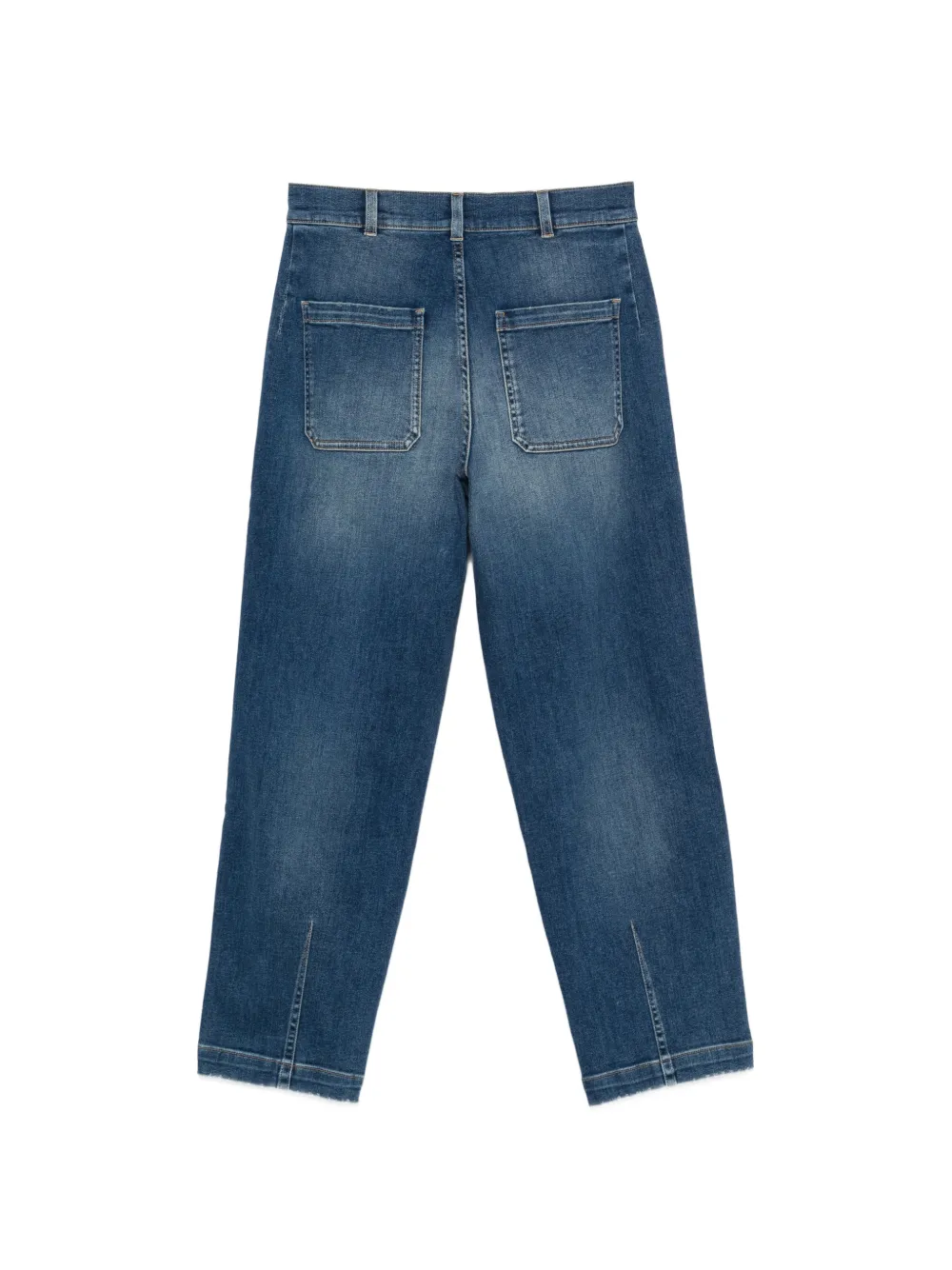Eleventy Jeans met toelopende pijpen en split Blauw