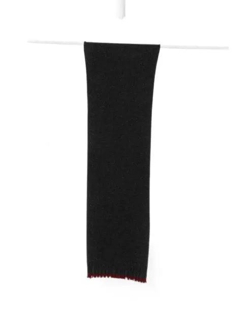 Uma Wang ribbed-trim frayed scarf