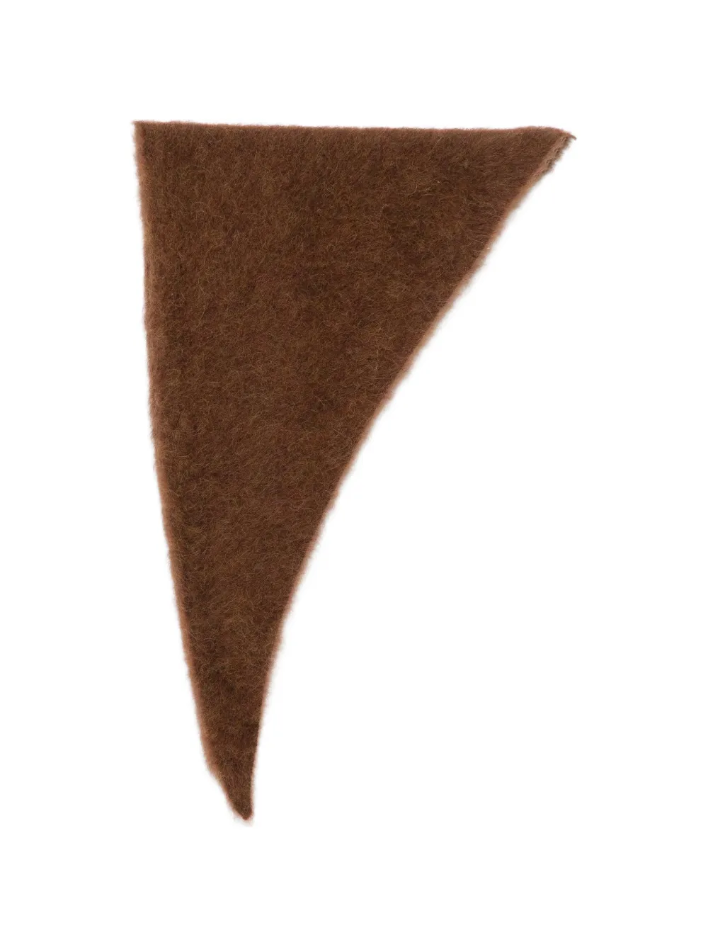 Uma Wang brushed triangular scarf - Braun