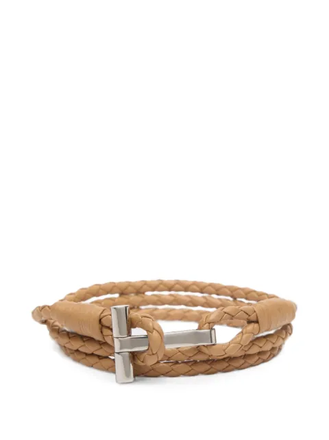TOM FORD braided leather T bracelet