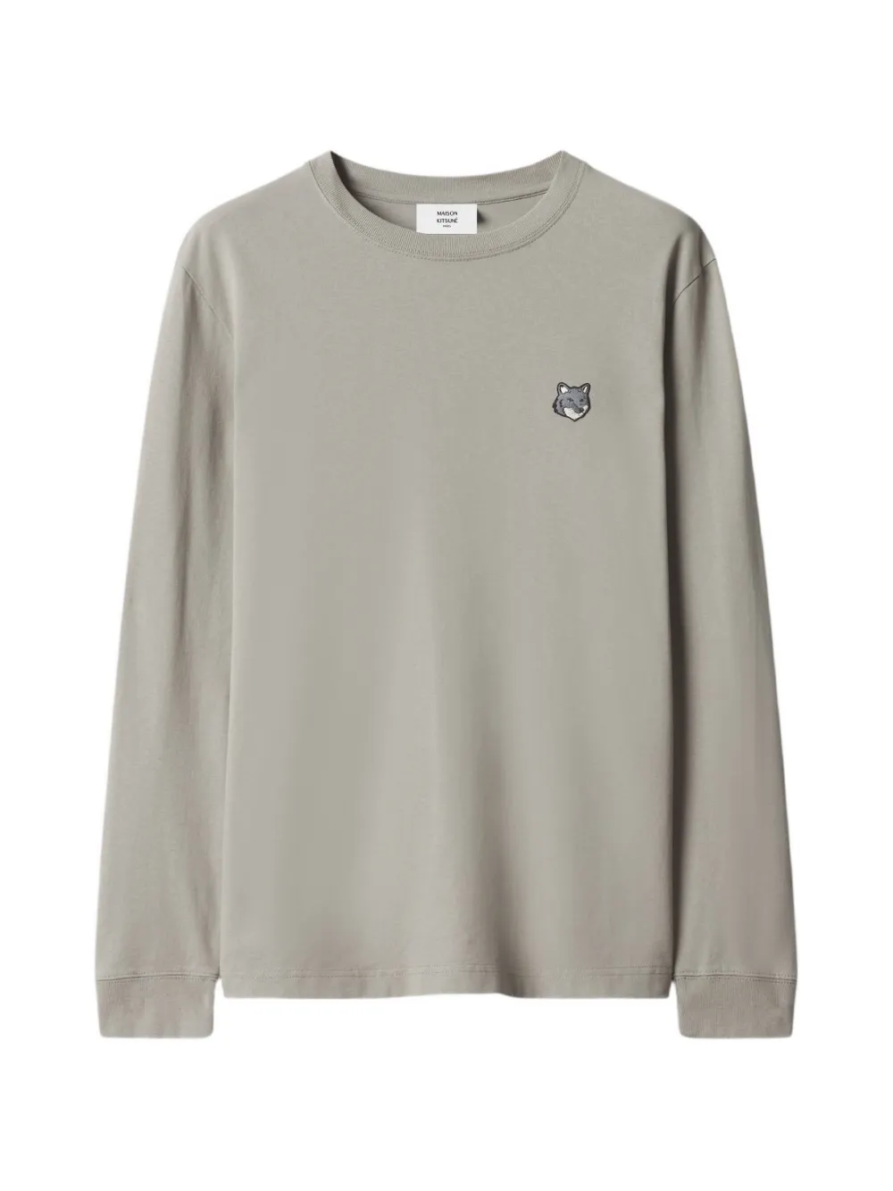 Maison Kitsuné fox-head long-sleeve T-shirt - Grigio
