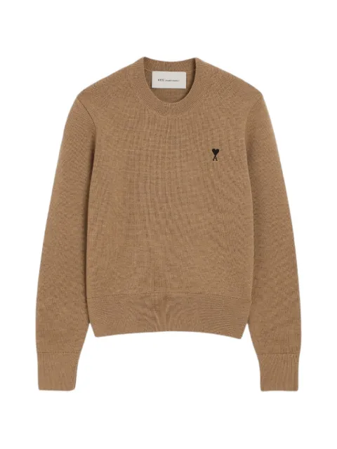 AMI Paris Ami de Coeur logo-embroidered jumper 