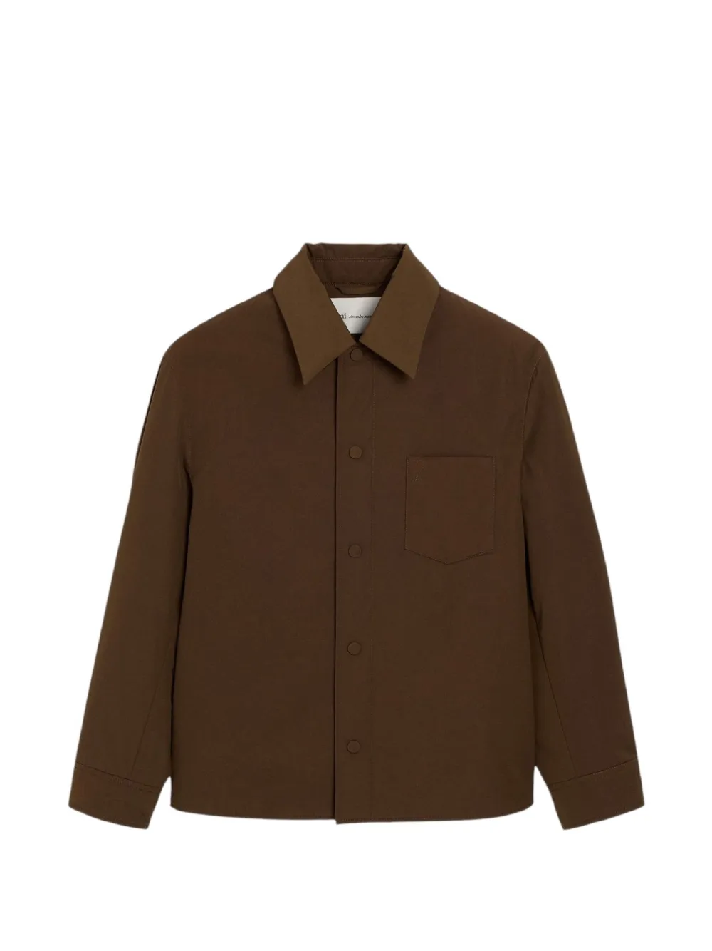 AMI Paris Hemdjacke mit aufgesetzten Taschen - Braun