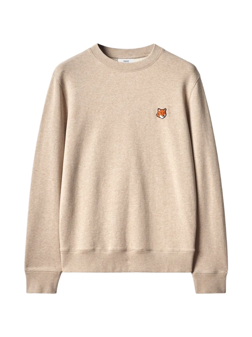 Maison Kitsuné Fox Head-patch sweatshirt - Toni neutri