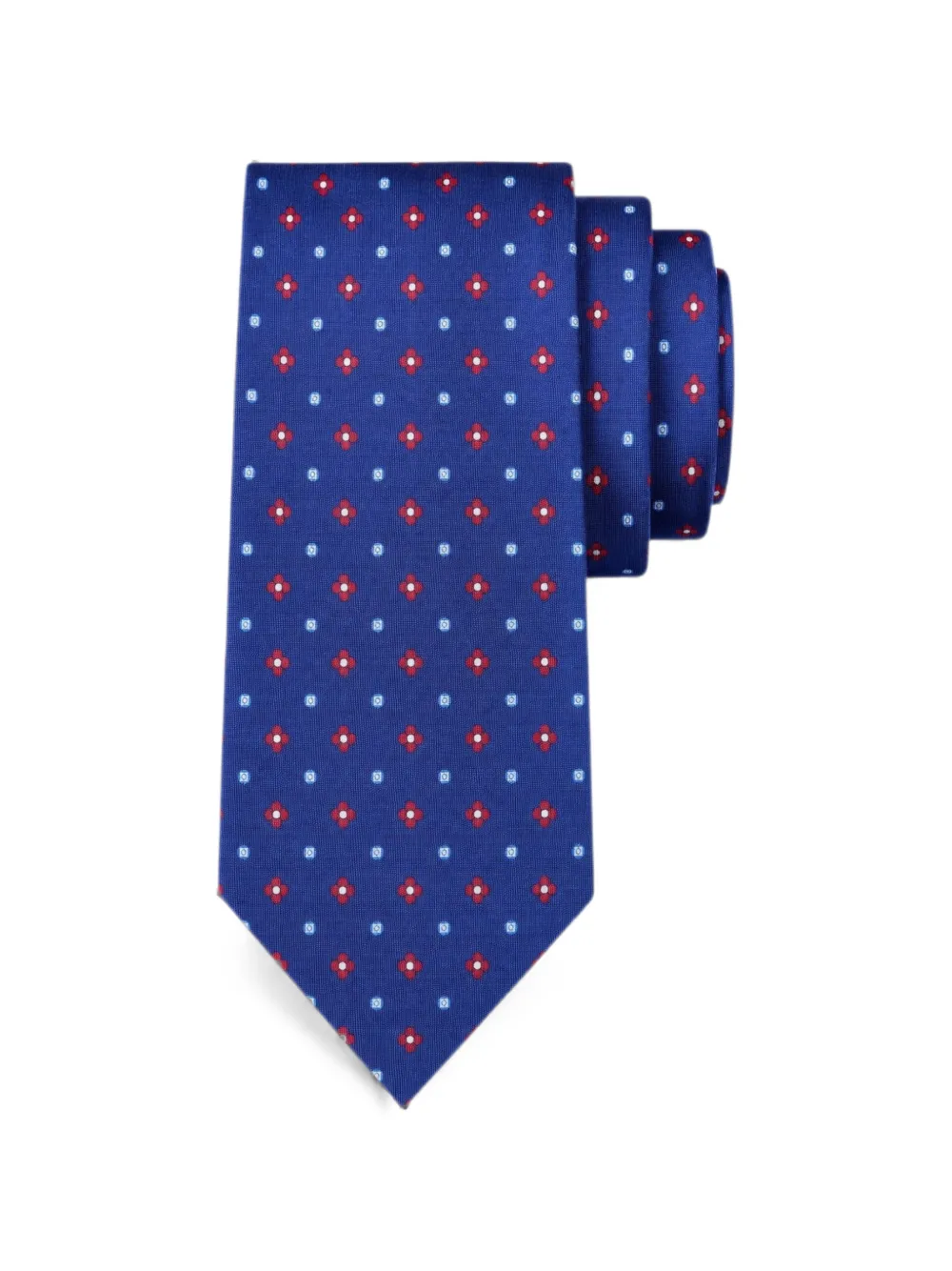 Bona Furtuna Floral-pattern Tie In Blue