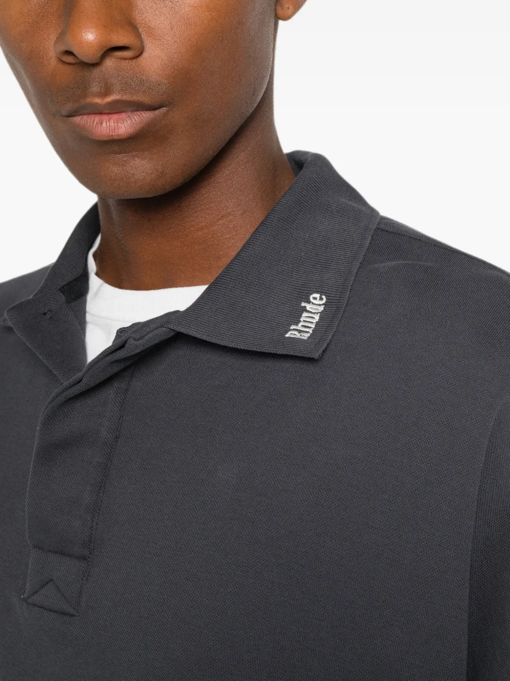 RHUDE Poloshirt met lange mouwen Blauw
