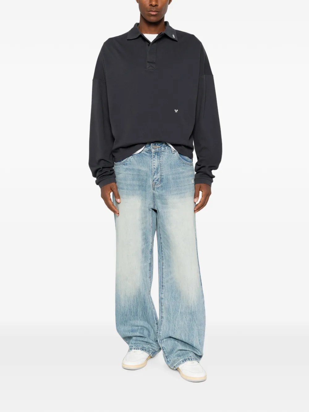 RHUDE Poloshirt met lange mouwen Blauw