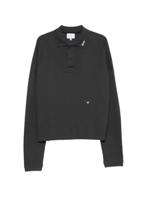 RHUDE logo-embroidered long-sleeve polo shirt