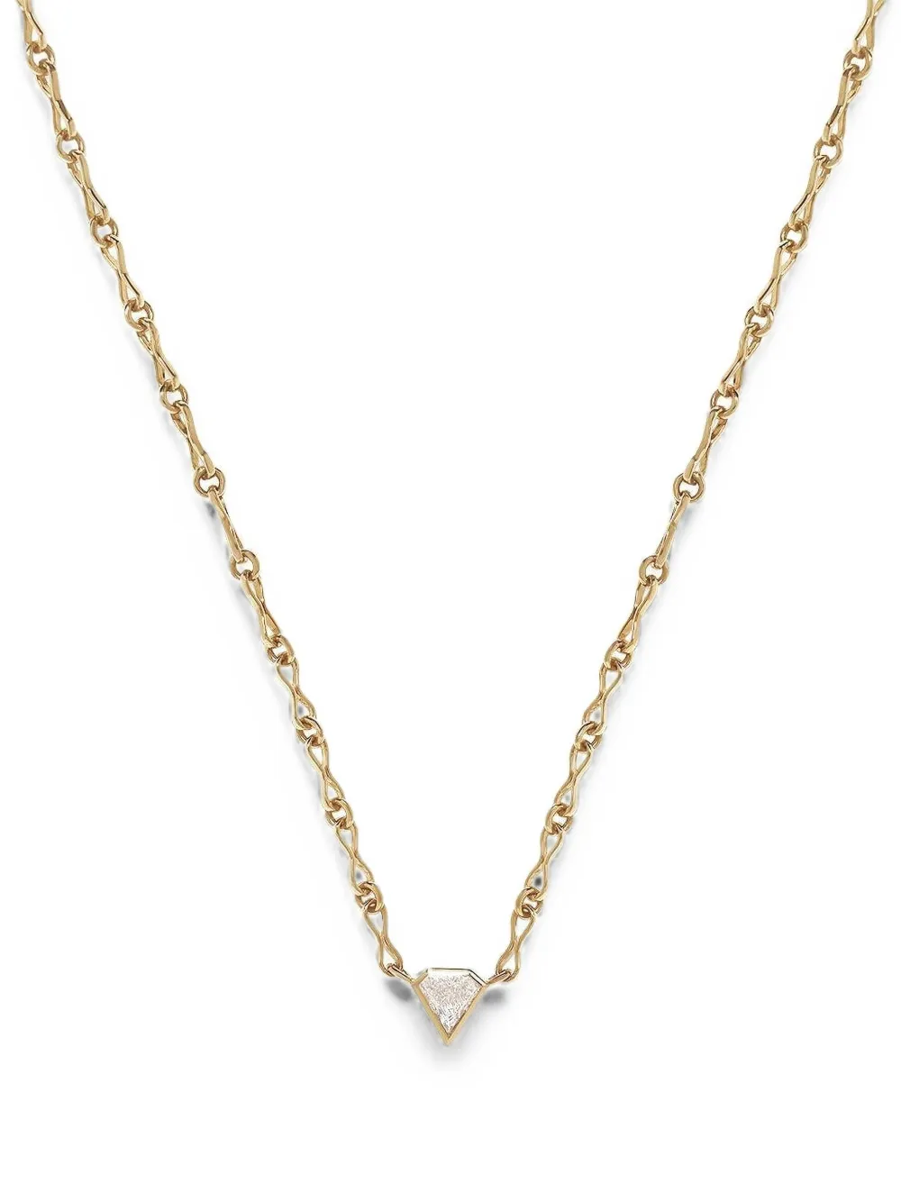 Azlee Shield Diamond Necklace In Gold