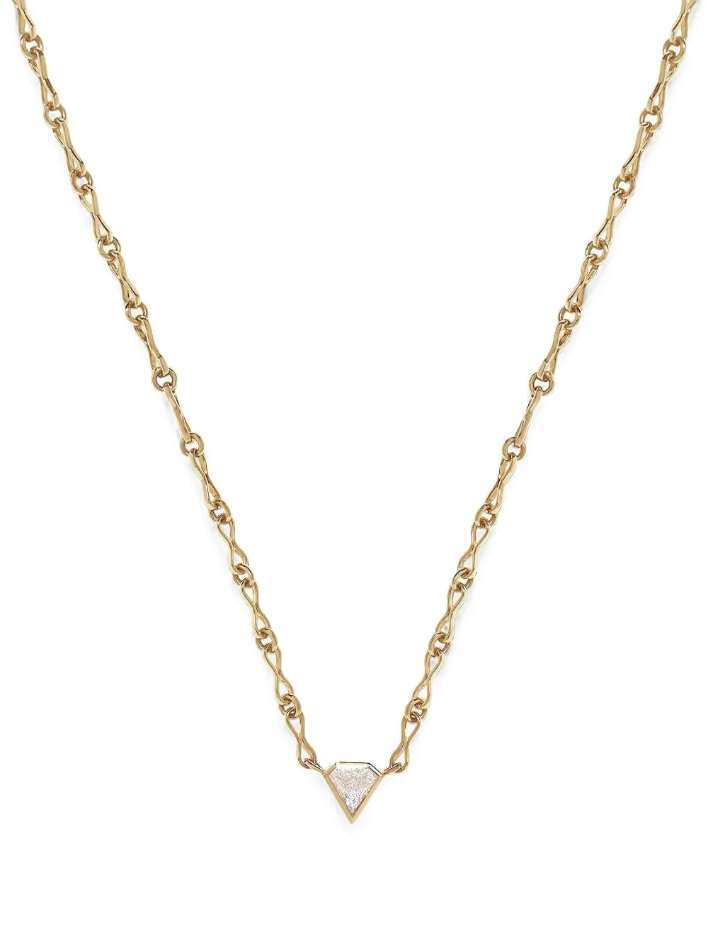 Azlee Shield diamond necklace - Gold