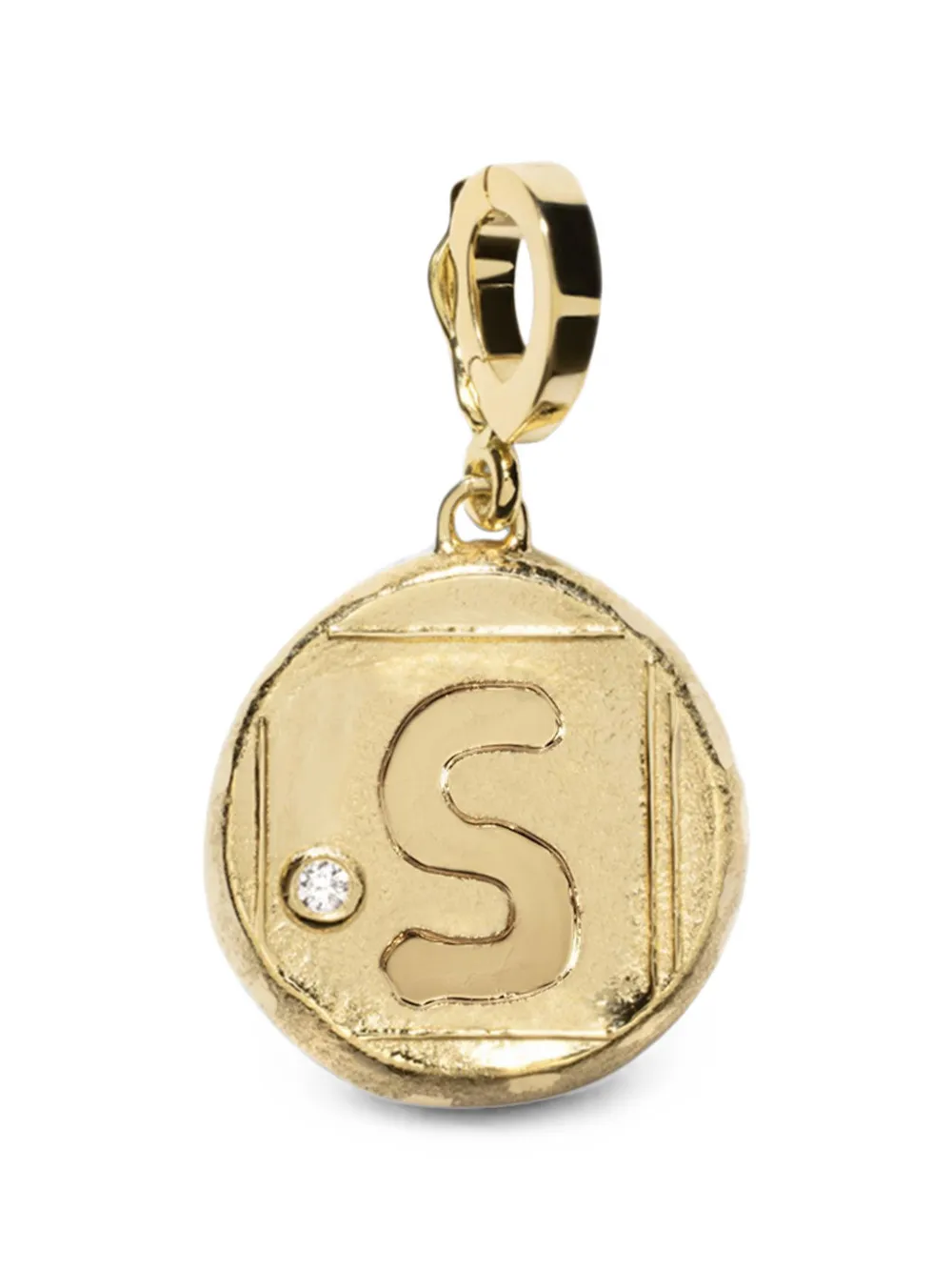 Azlee diamond initial pendant - Oro