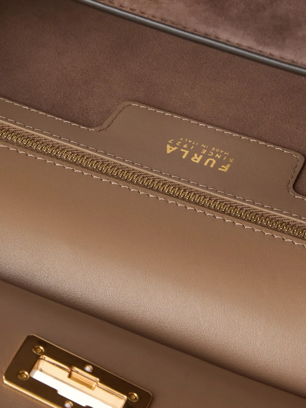 Furla Greta leren shopper Beige