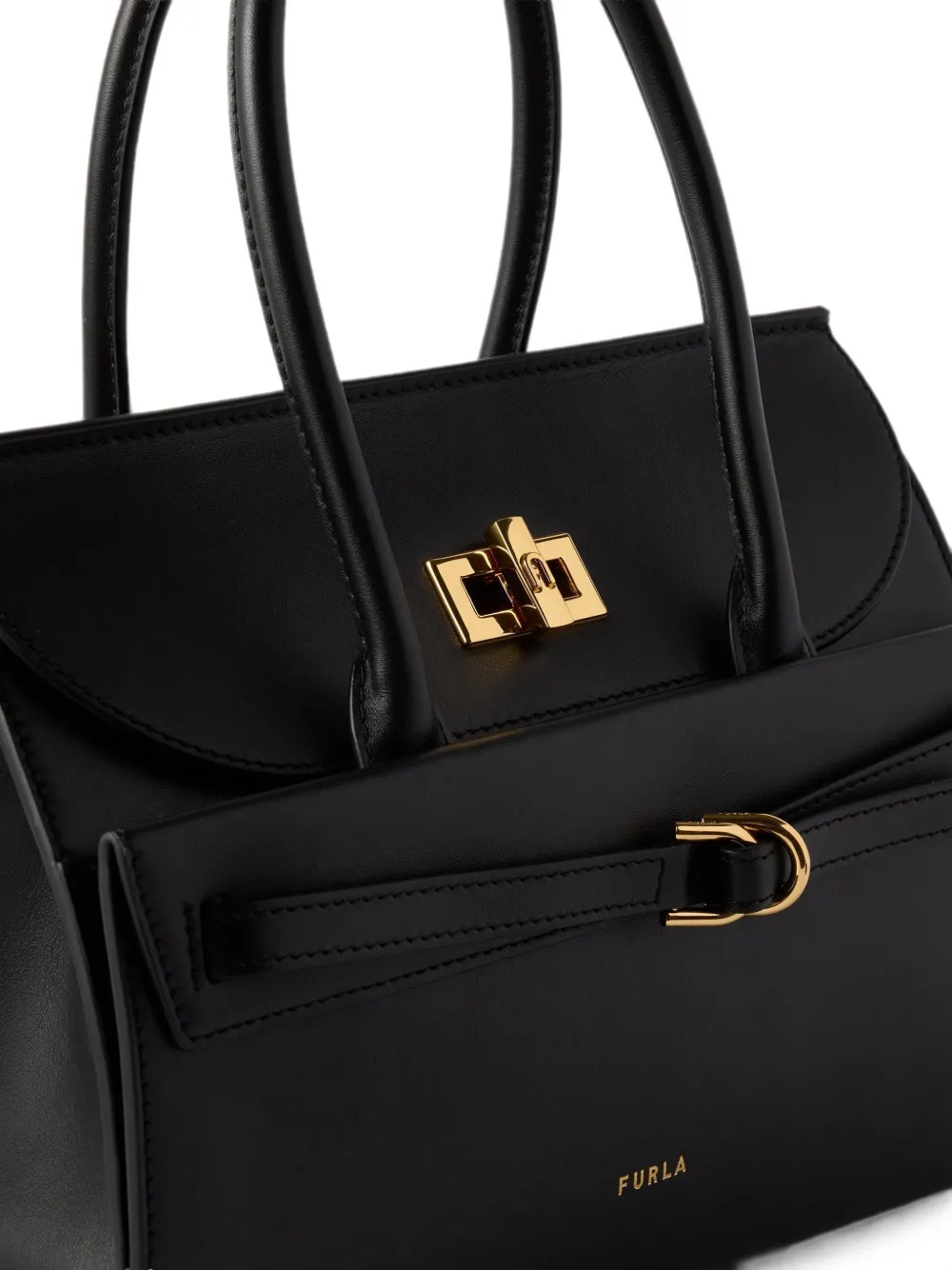 Furla Greta leren shopper Zwart