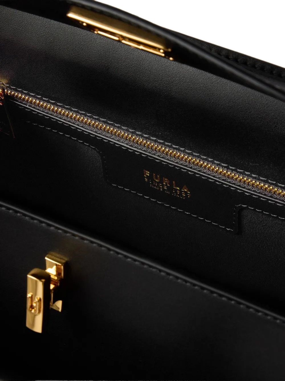 Furla Greta leren shopper Zwart