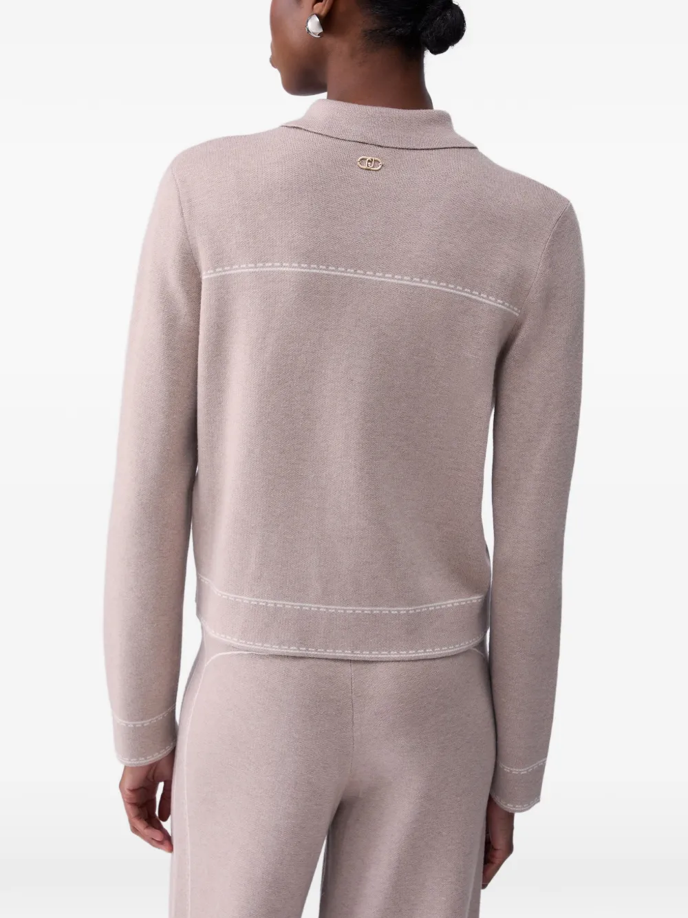 LIU JO knit jacket with beads Beige