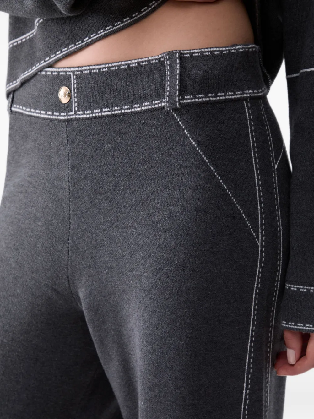 LIU JO Broek met contrasterende stiksels Grijs