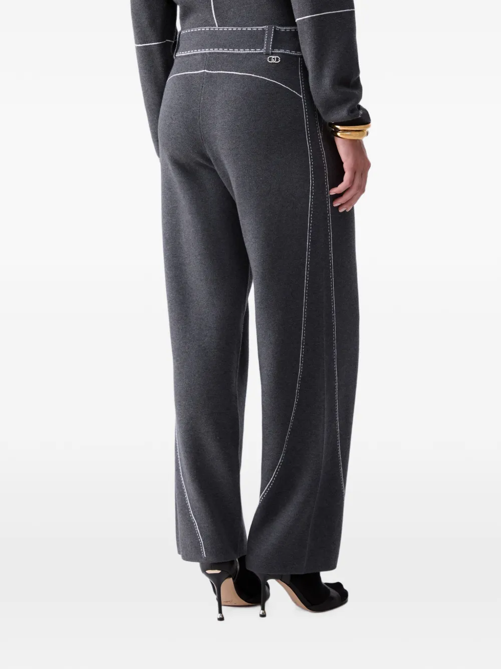 LIU JO Broek met contrasterende stiksels Grijs