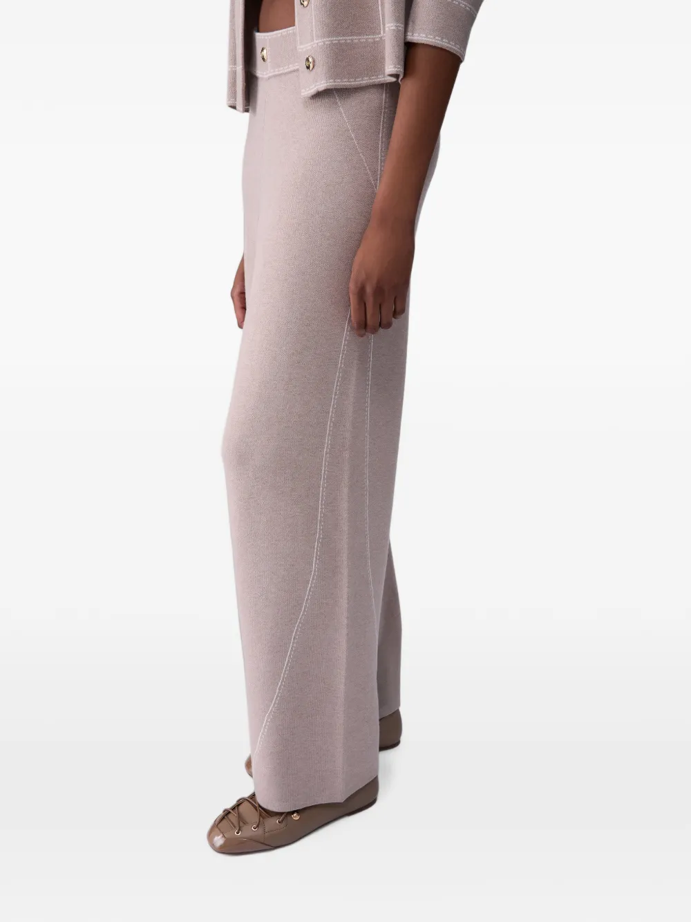 LIU JO Broek met contrasterende stiksels Beige