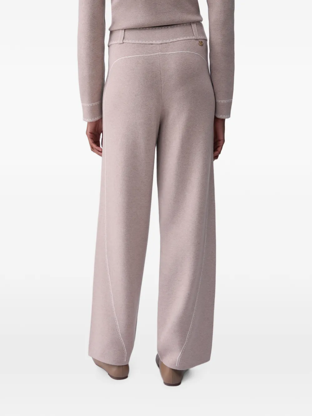 LIU JO Broek met contrasterende stiksels Beige