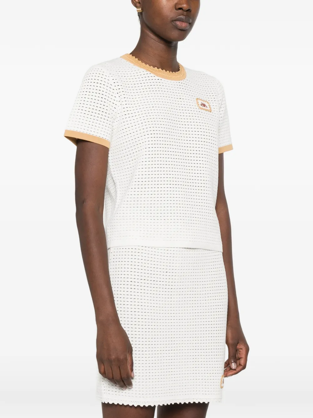 Casablanca T-shirt met logopatch Wit