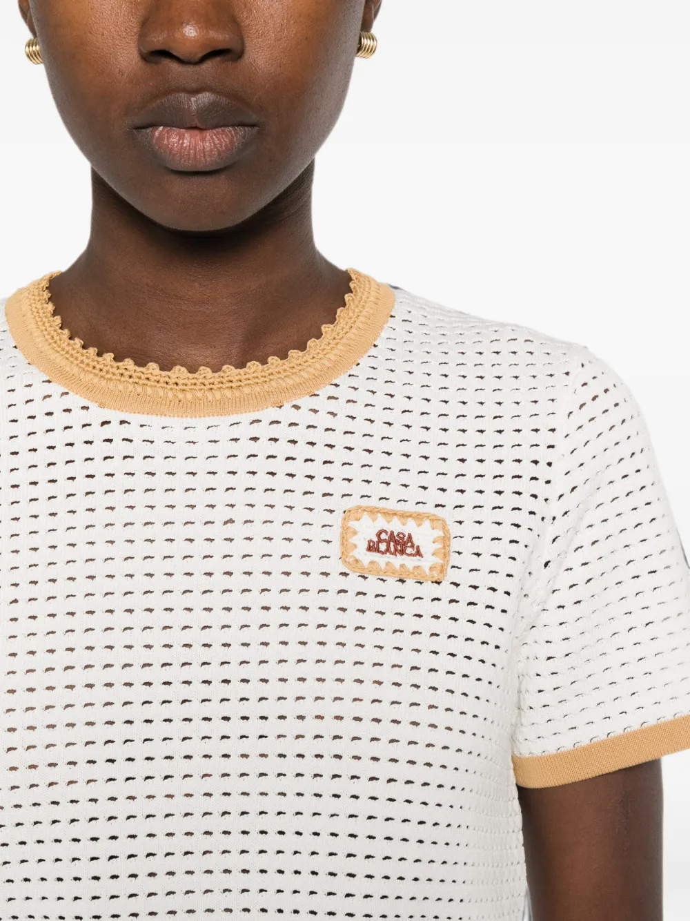 Casablanca T-shirt met logopatch Wit