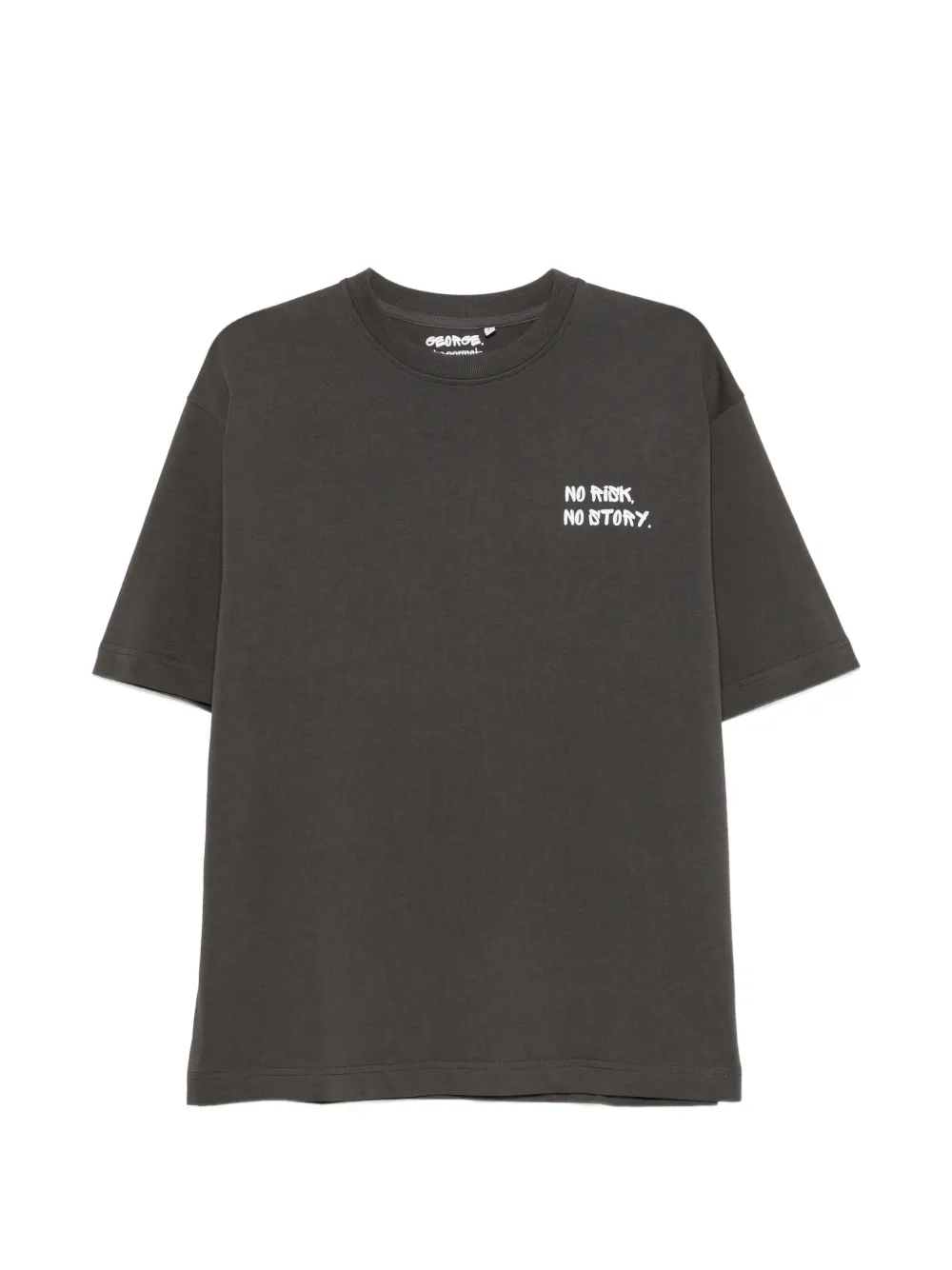 GEORGE. slogan-print drop-shoulder T-shirt