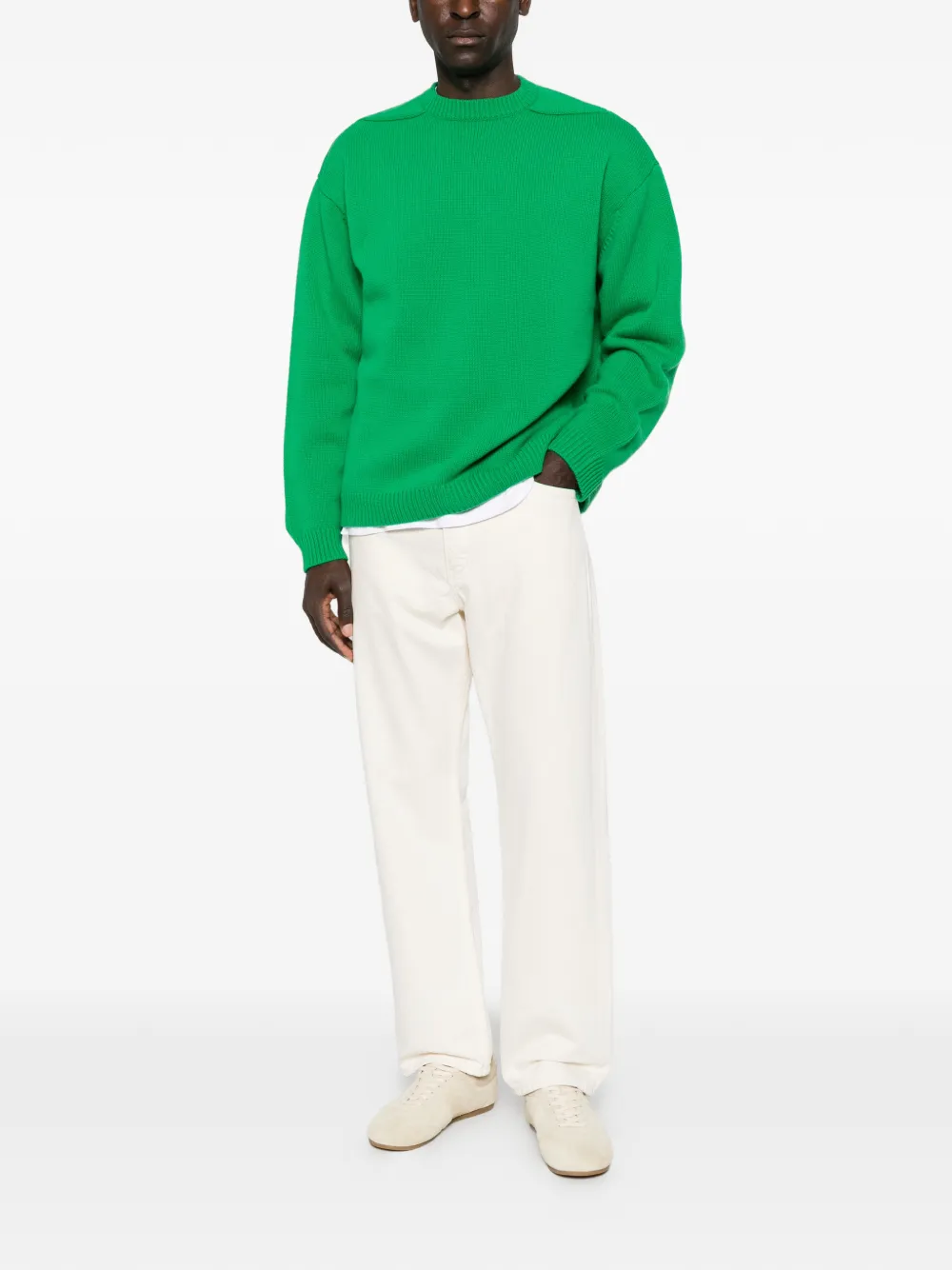 Studio Nicholson Ribbed-knit Crew-neck Sweater In Multi