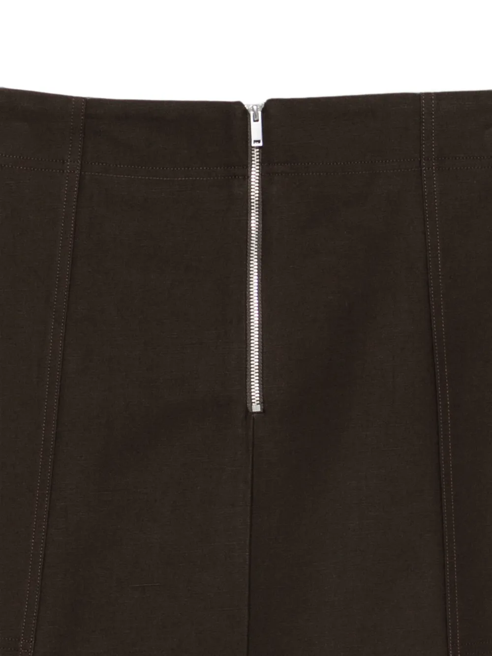 Studio Nicholson Darc midi-rok met A-lijn en rits Bruin