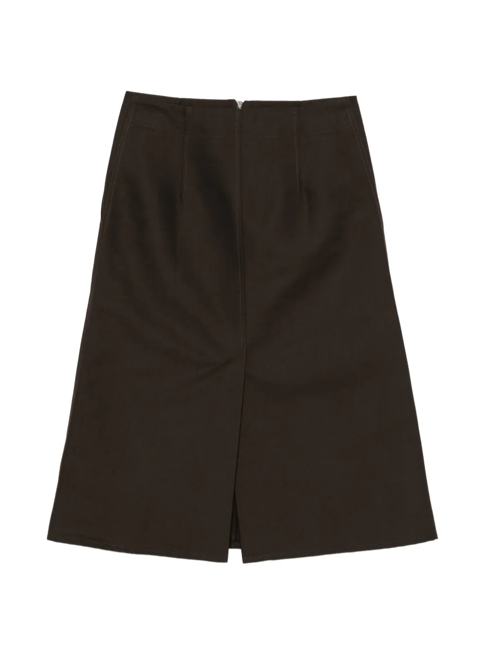 Studio Nicholson Darc midi-rok met A-lijn en rits Bruin