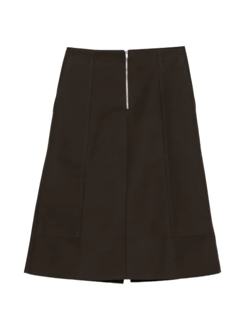 Studio Nicholson Darc front-zip A-line midi skirt