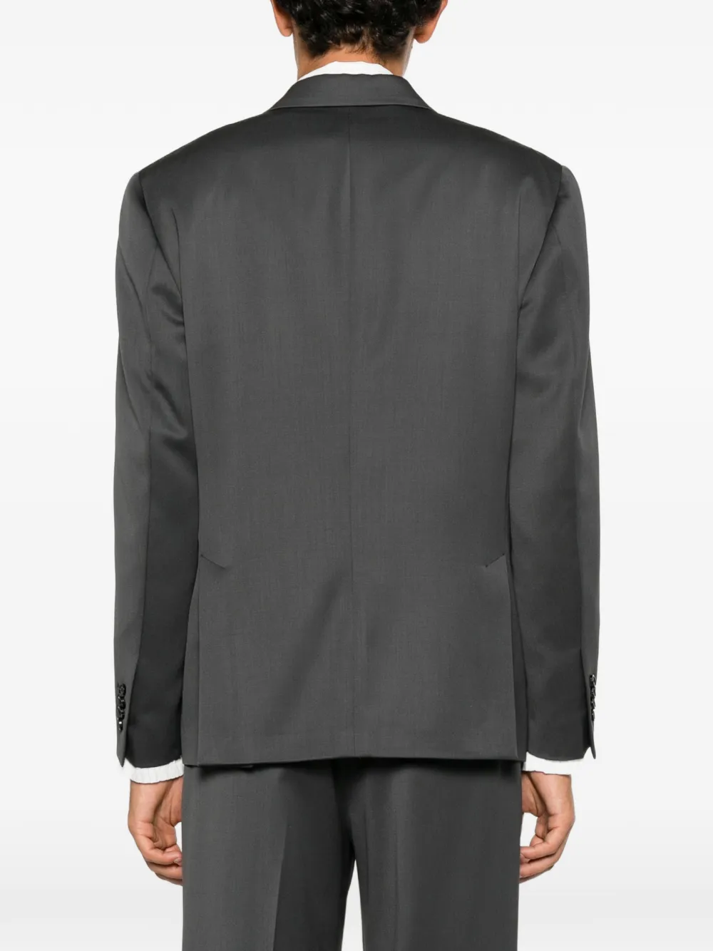Lardini double-breasted peak-lapel blazer Grijs