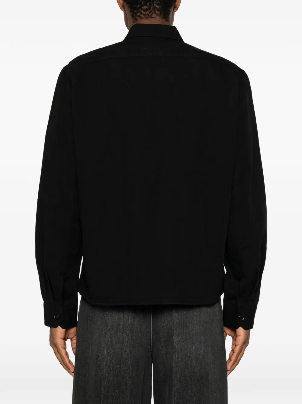 Studio Nicholson Button-up shirtjack Zwart