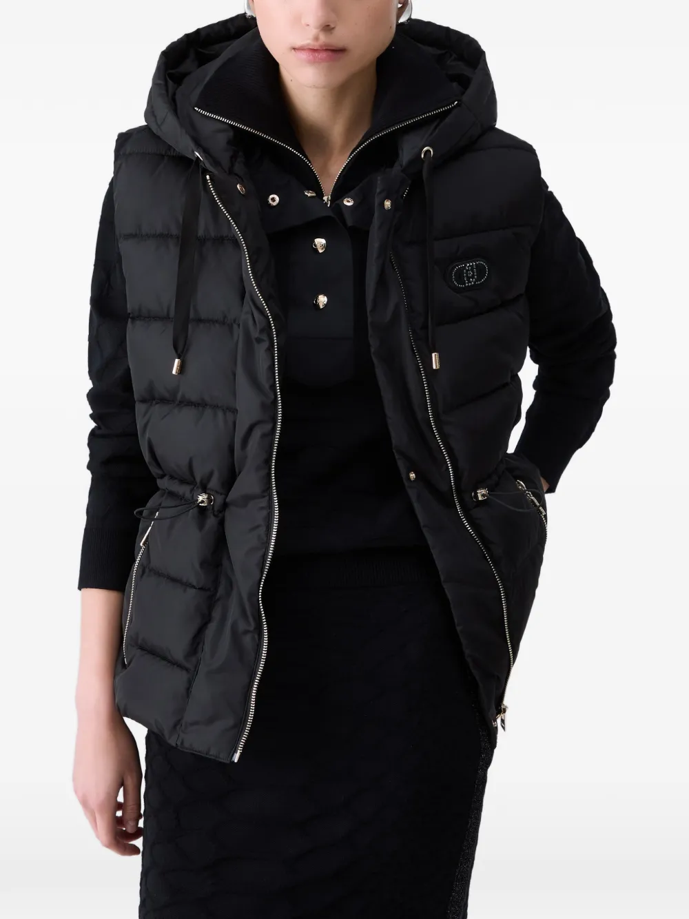 LIU JO Gewatteerd nylon jack Zwart