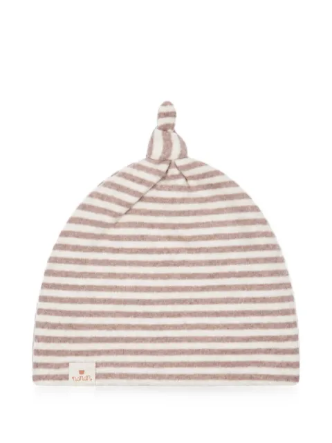 NANAN gorro a rayas con nudo