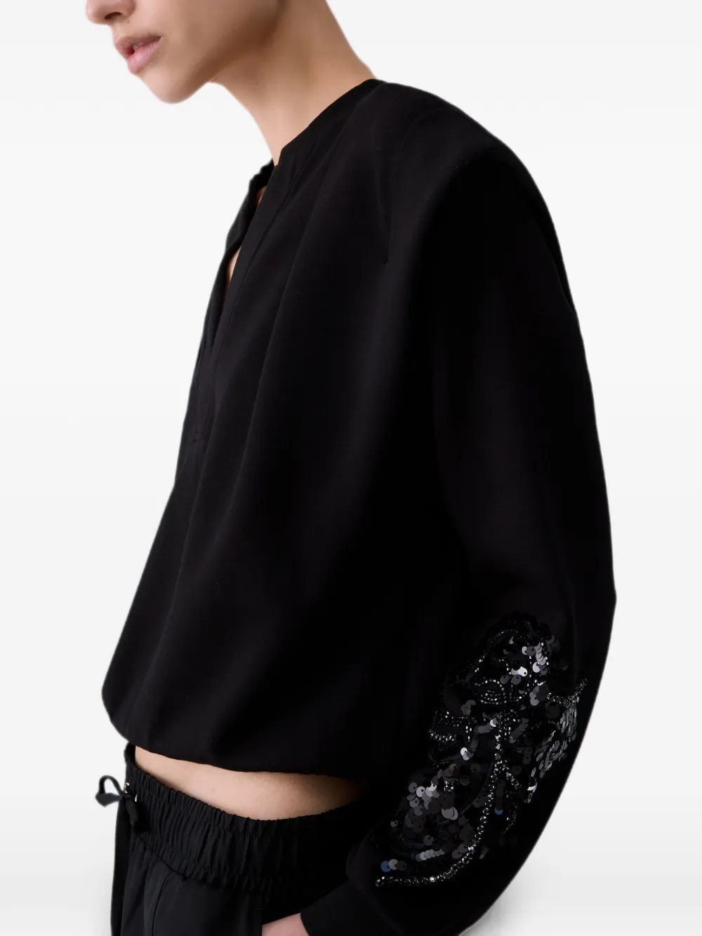 LIU JO Blouse met geborduurde sieraden Zwart