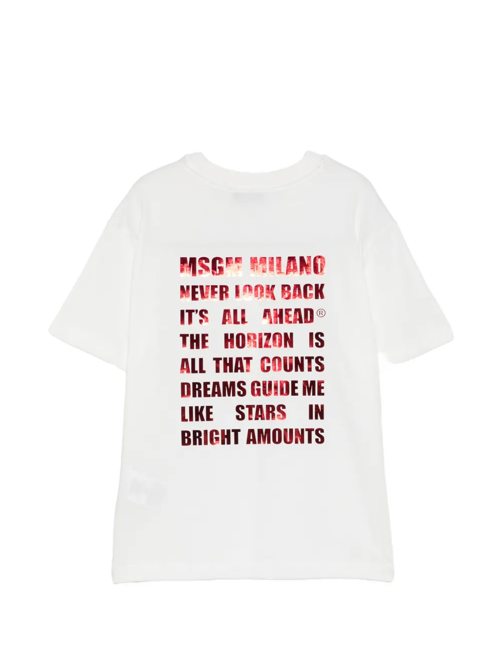 MSGM Kids T-shirt met logoprint Wit
