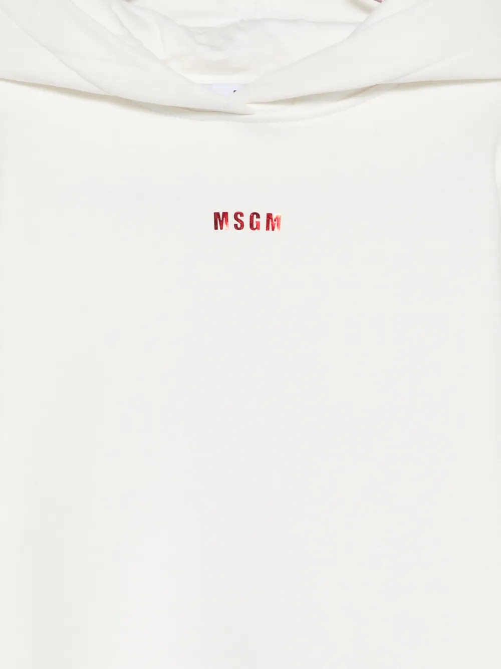 MSGM Kids Hoodie met logoprint Wit