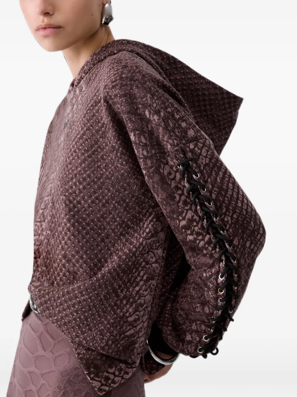 LIU JO Sweater met dierenprint Bruin