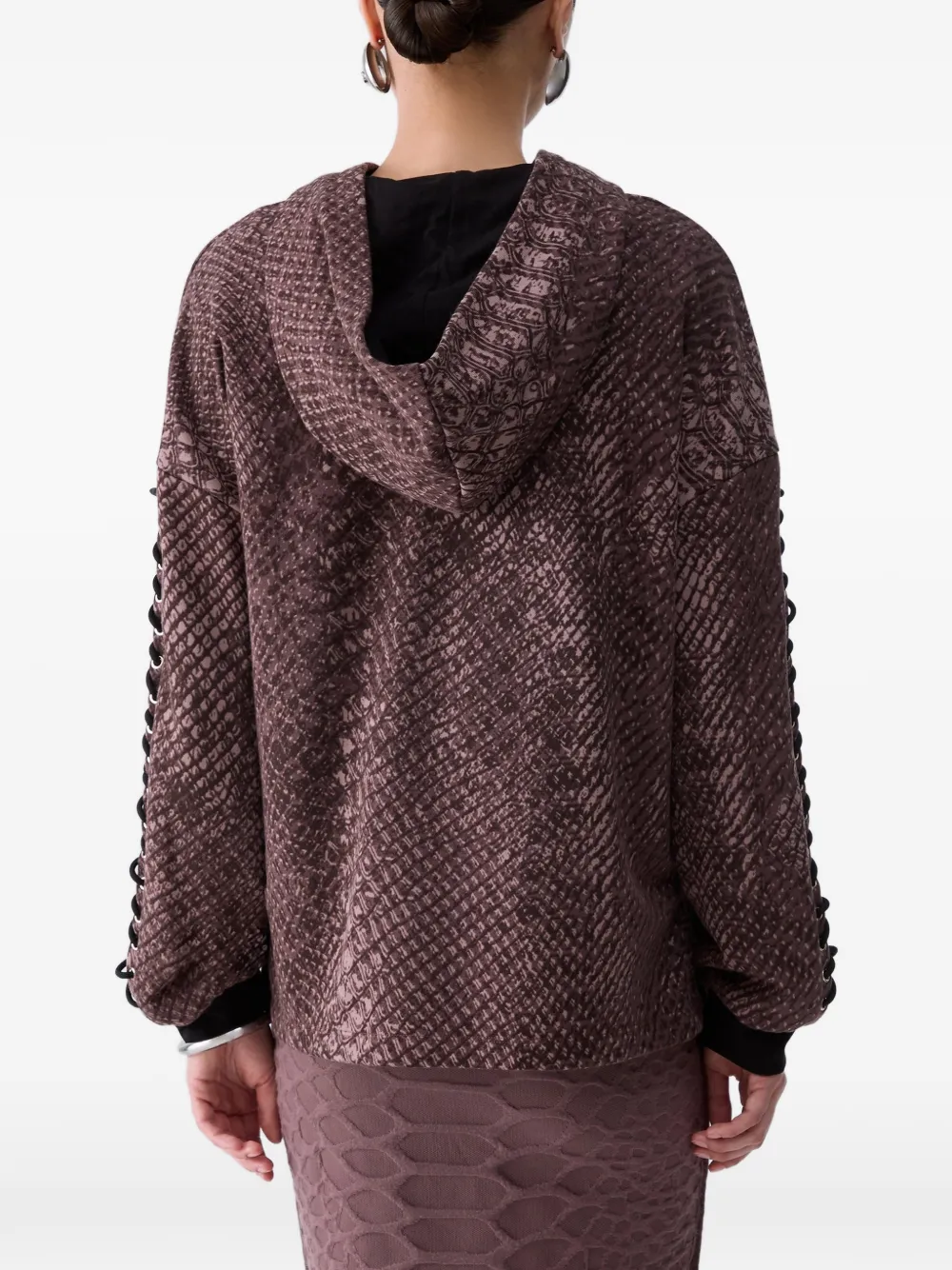 LIU JO Sweater met dierenprint Bruin