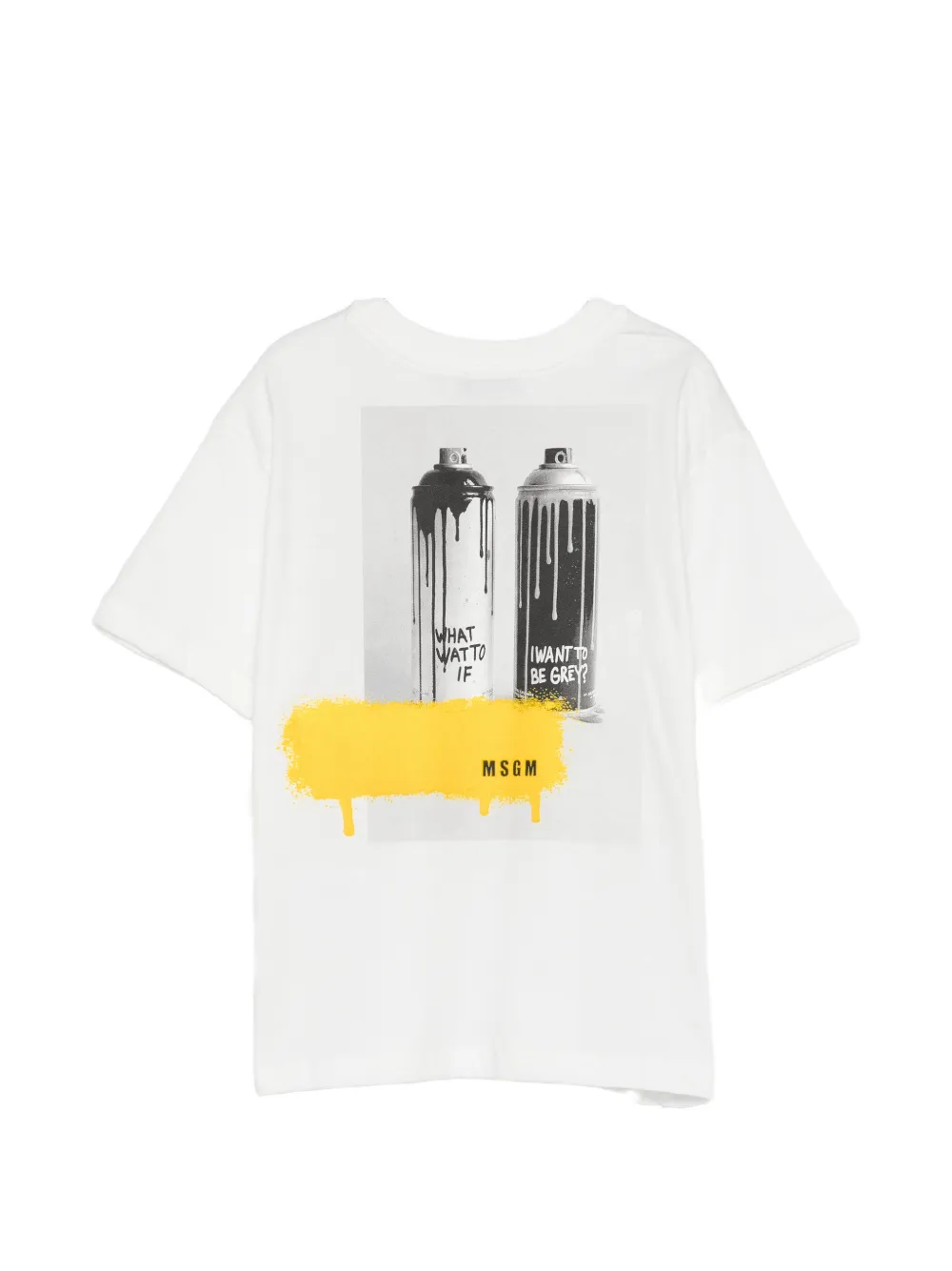 MSGM Kids T-shirt met logoprint Wit