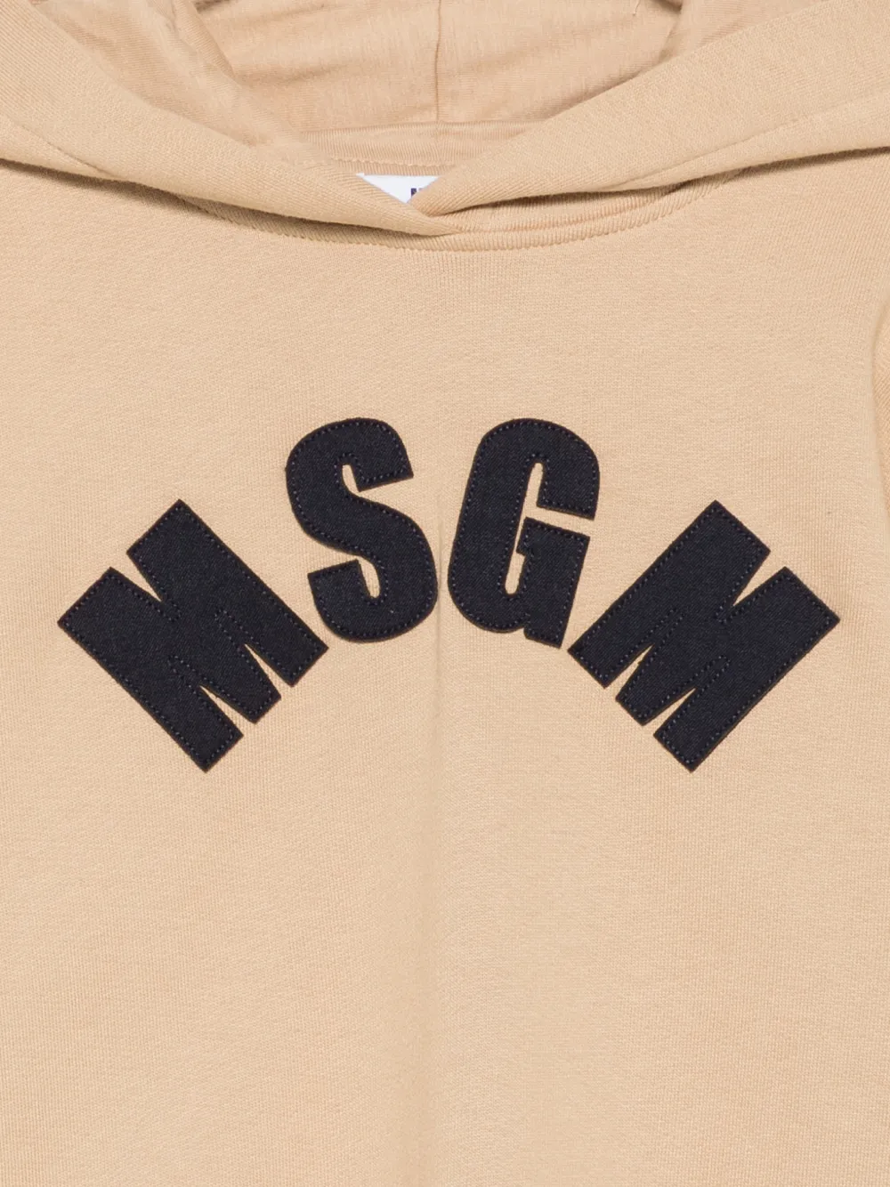 MSGM Kids Hoodie met logopatch Beige