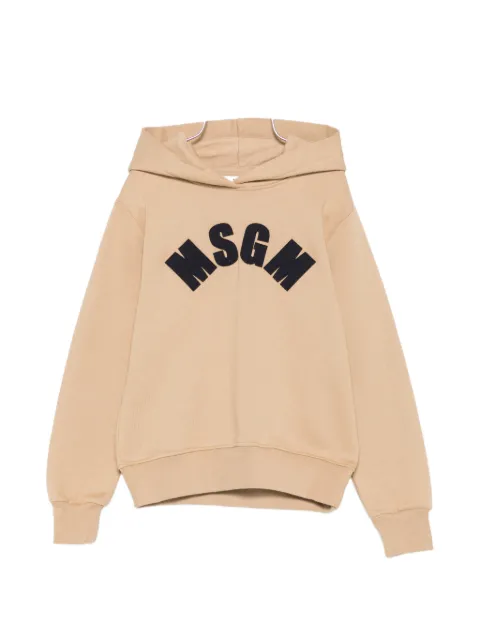 MSGM Kids logo-patch hoodie