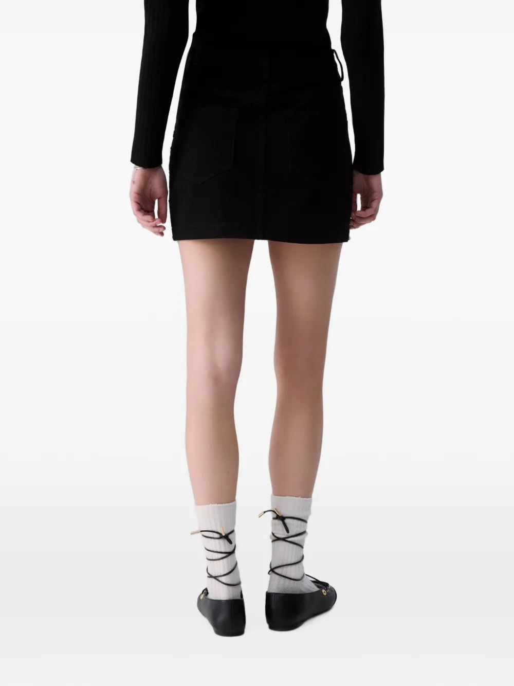 LIU JO Bouclé mini-rok met rits Zwart