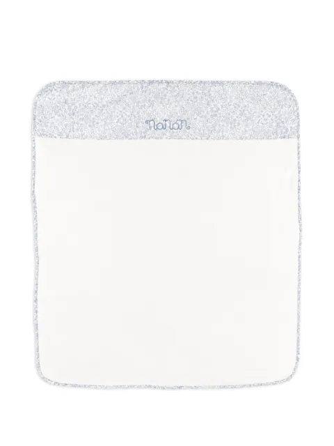 NANAN floral-print logo-embroidered blanket