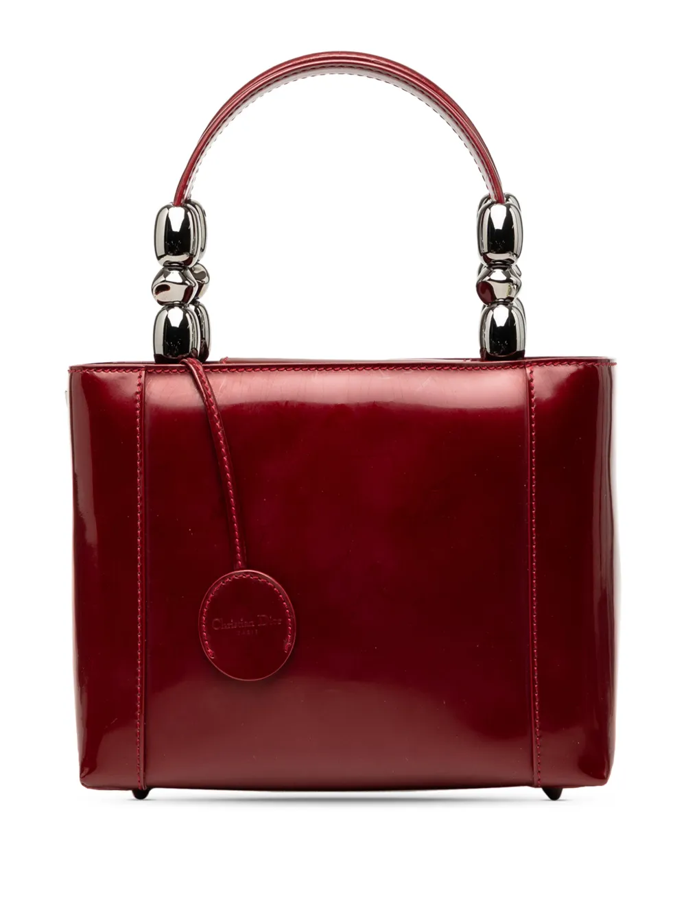 Christian Dior Pre-Owned 2000 Patent Malice Pearl satchel - Red