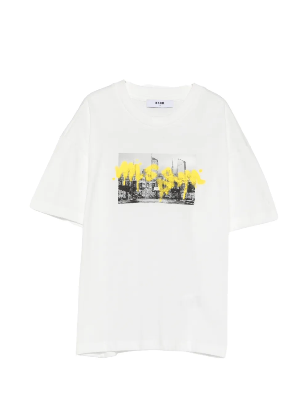 MSGM Kids graphic-print T-shirt - Bianco